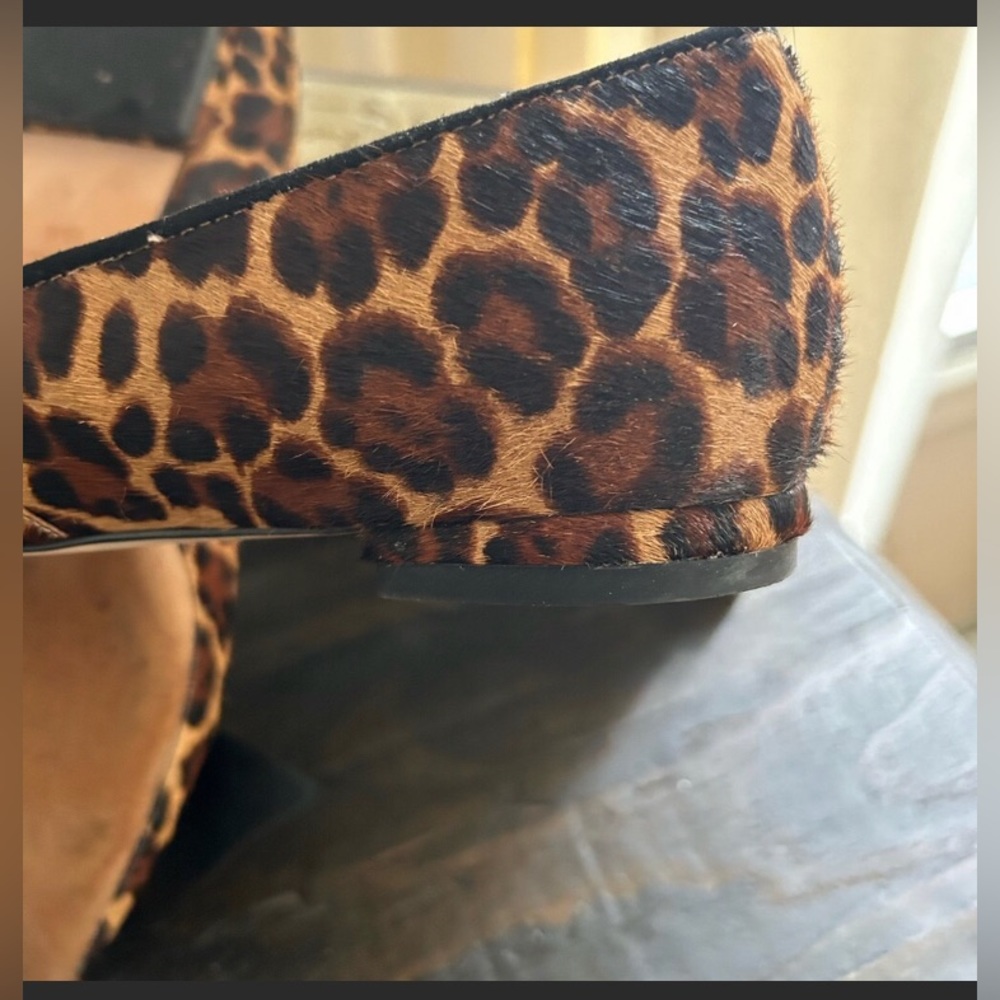 Ann Taylor Camryn Leopard Print Haircalf Bow Flats US 8.5 - Picture 7 of 9